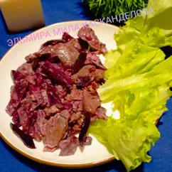 Салат из свёклы и куриной печени на Новогодний стол 