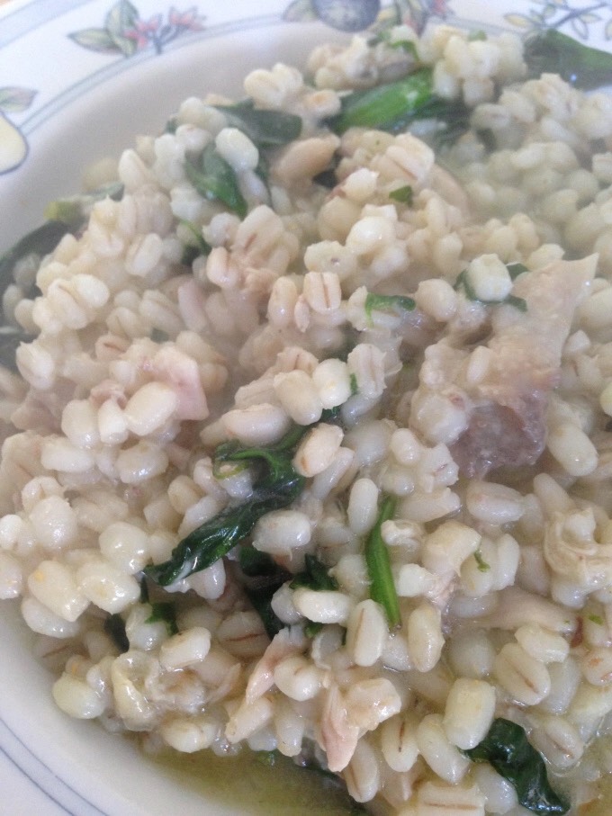 Орзотто со шпинатом