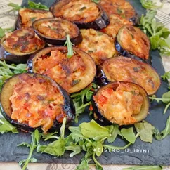 Кольца баклажана с начинкой
