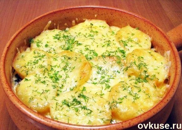 Запеканка с грибами и картофелем