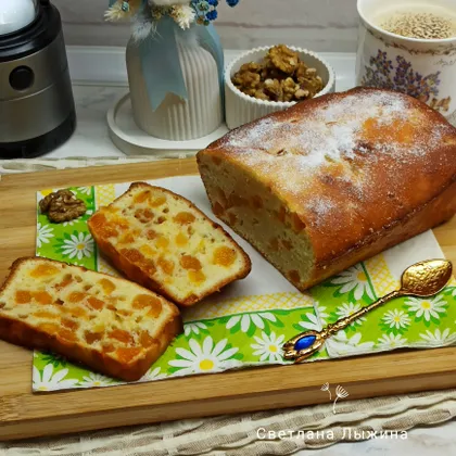 Кекс на сметане с курагой