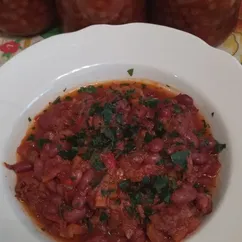 Фасоль с овощами