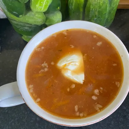 Суп с фасолью Чили кон карне