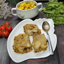Запечённый в духовке минтай (хек) 
