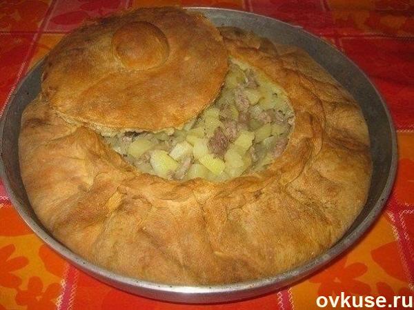 Зур бэлиш — татарский пирог с мясом и картошкой