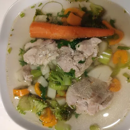 Суп с овощами и мясом