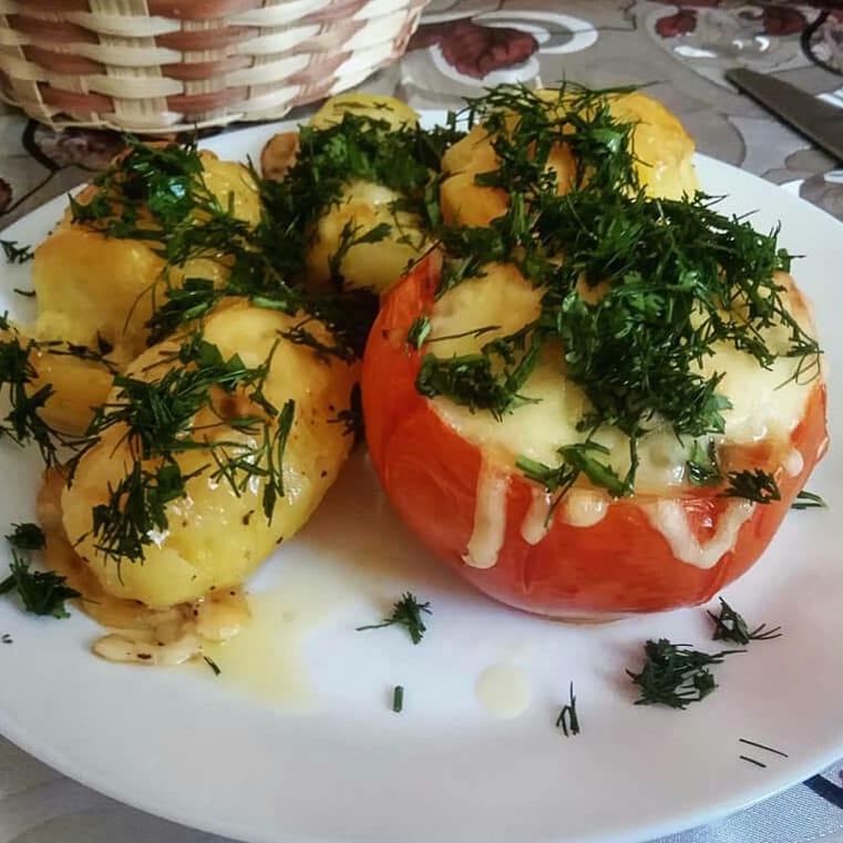 Картофель "Дофине" с нежной закуской 🍅
