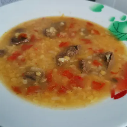 Турецкий суп с булгуром и говядиной