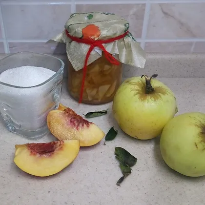 Джем из яблок с персиками #заготовки
