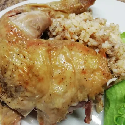 Курица запечённая с рисом