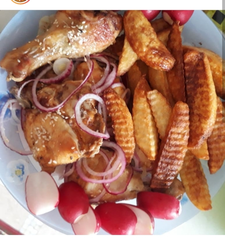 Окорочка с картошкой по деревенски
