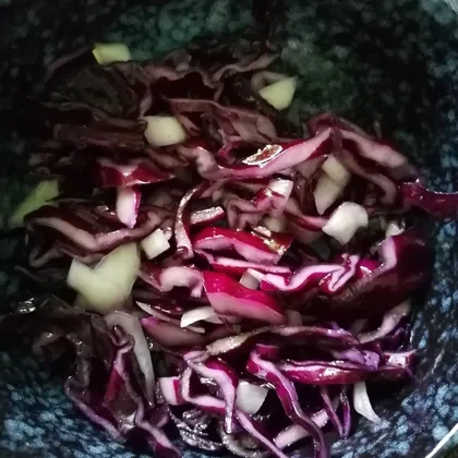 Салат из фиолетовой капусты с луком