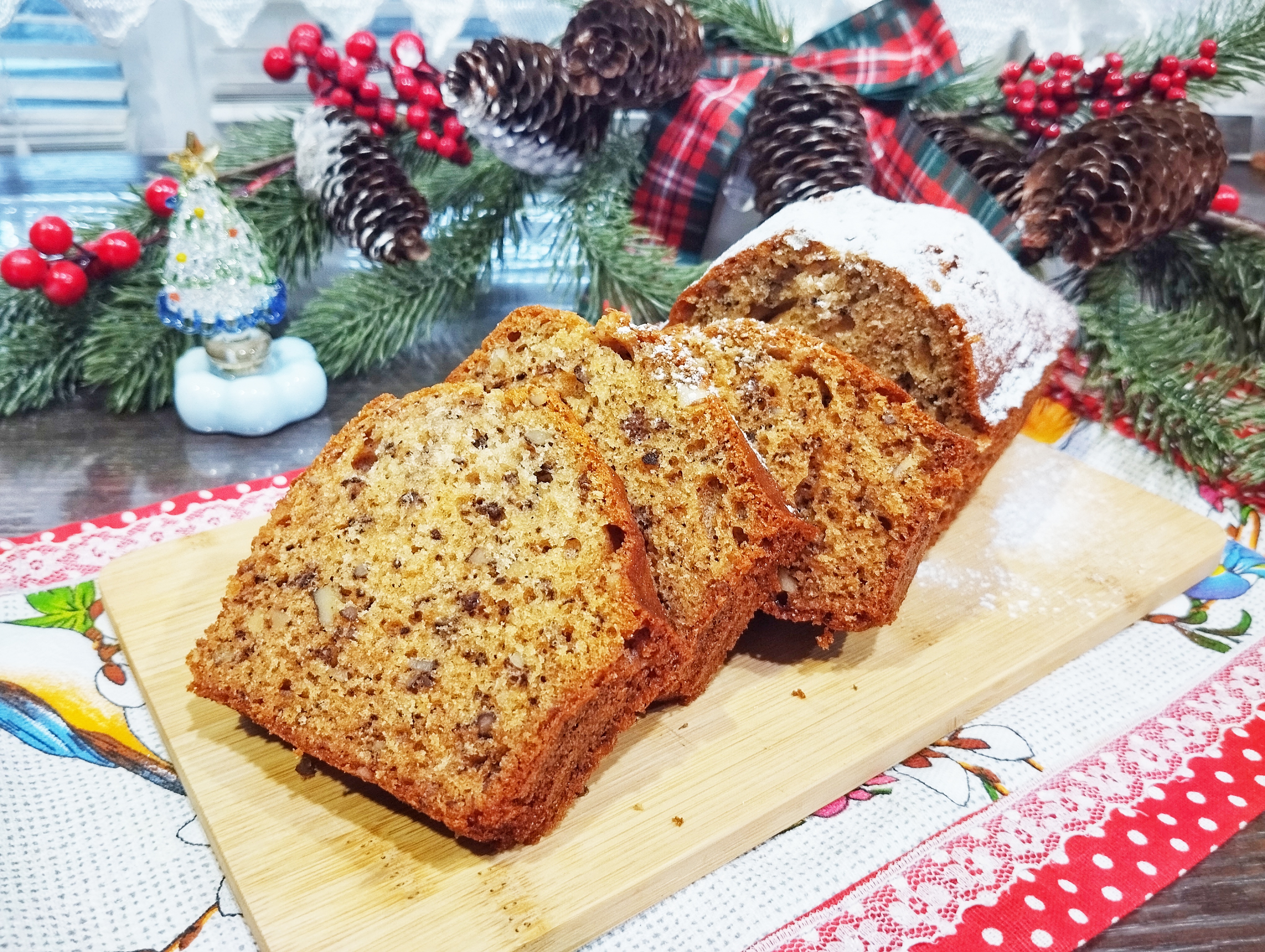 Кекс с грецкими орехами 