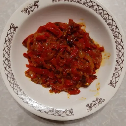 Домашняя закуска из помидоров и болгарского перца