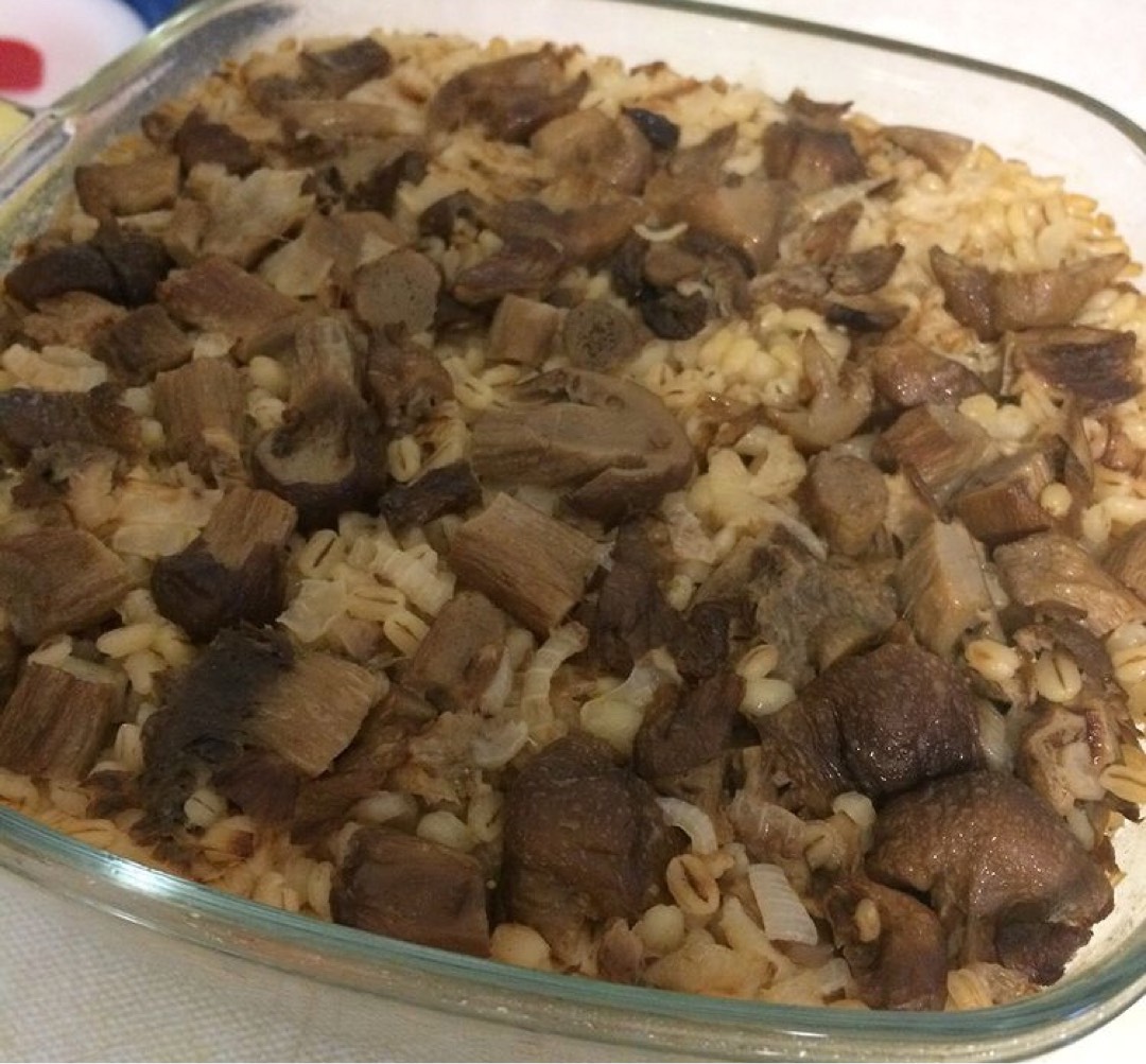 Перловка с грибами