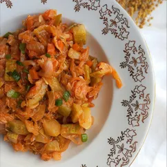 Рагу из кабачков и молодой капусты