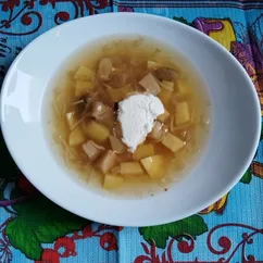 Суп картофельный со свежими грибами