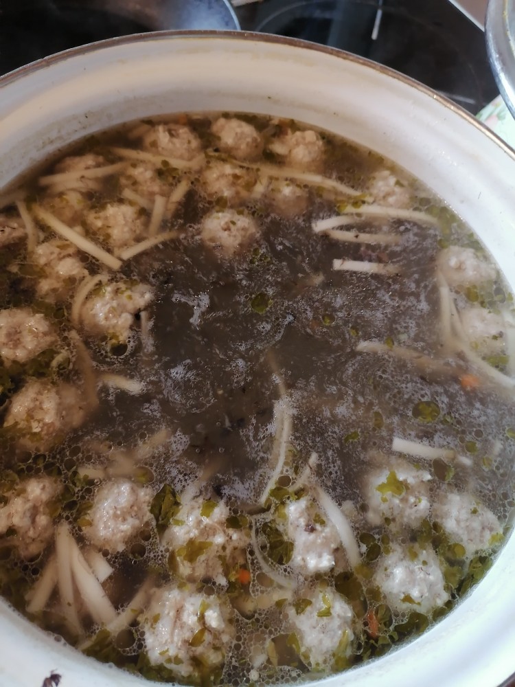 Суп грибной с лапшой и фрикадельками
