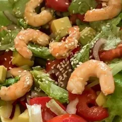 Диетический салат с креветками🥬🍤🥑