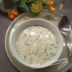 Окрошка на квасе мясная😋