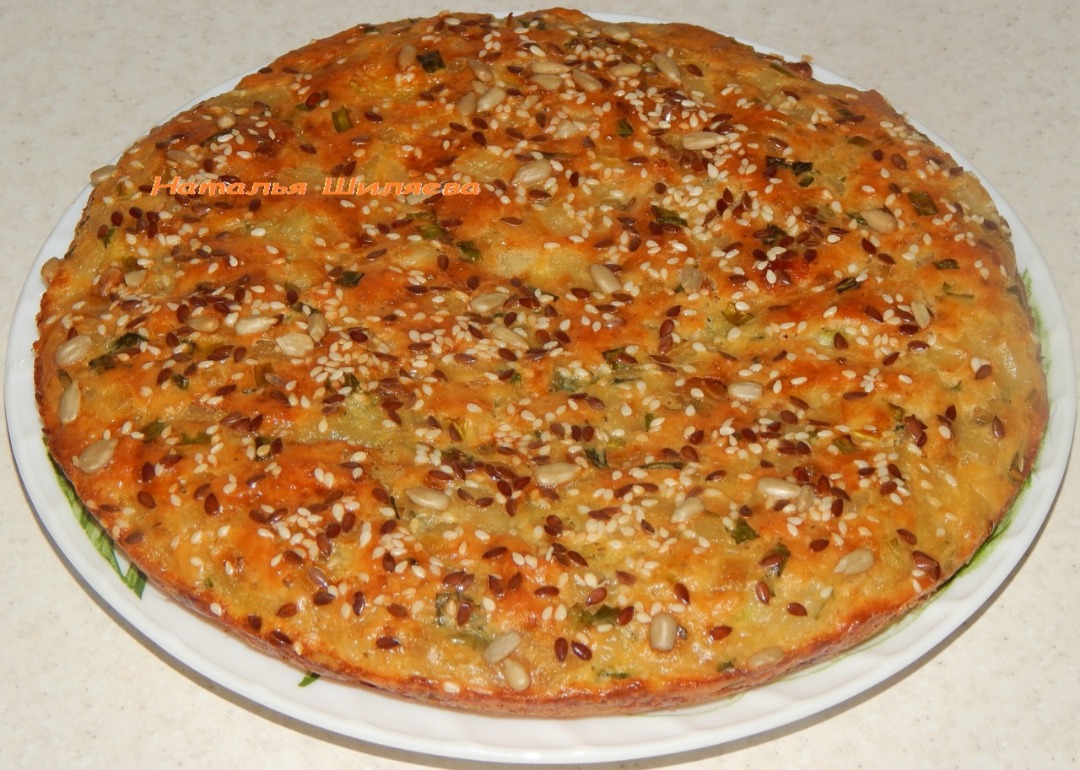 Луковая лепёшка (без замеса)