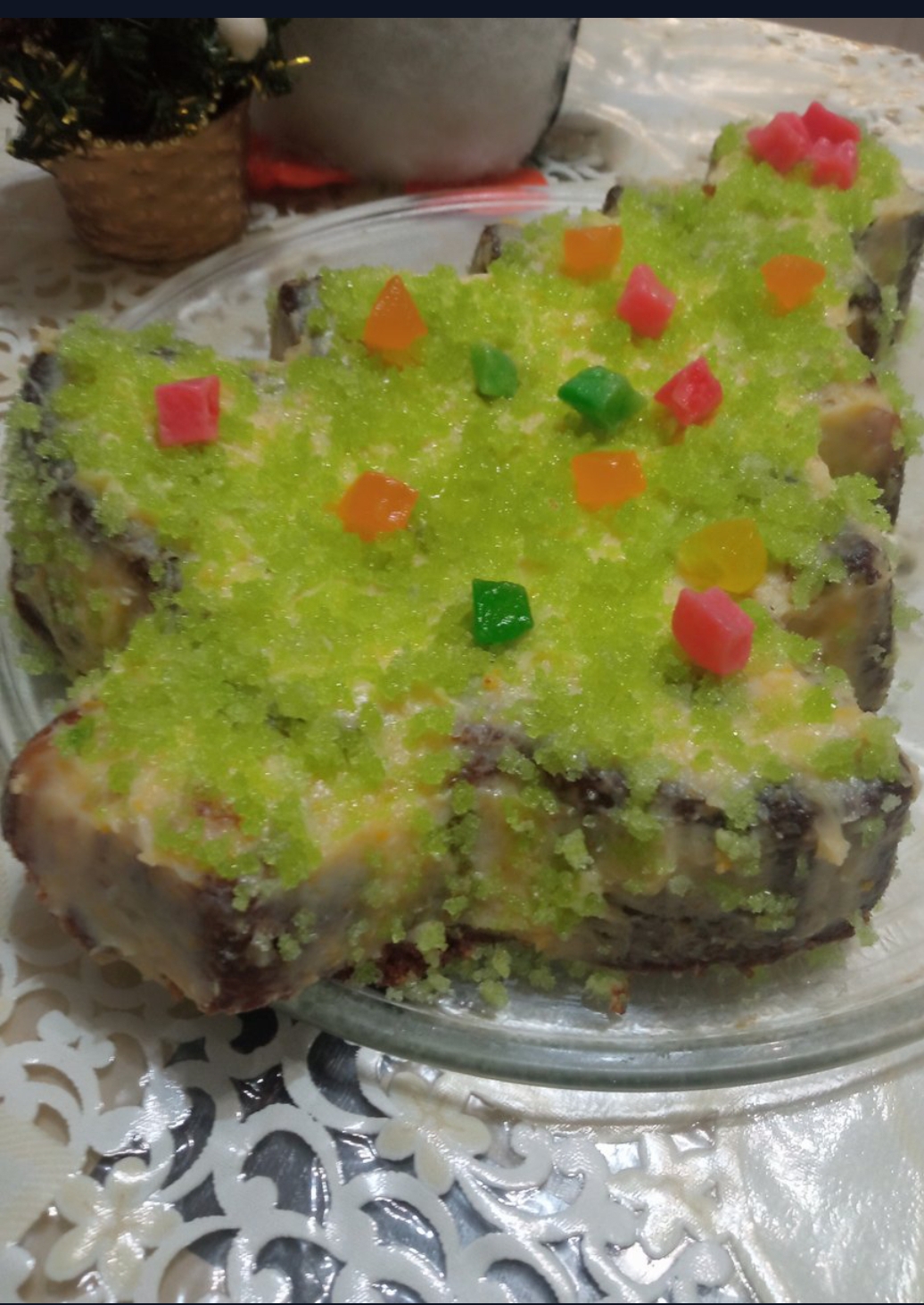 Миндальный кекс "Ёлочка"