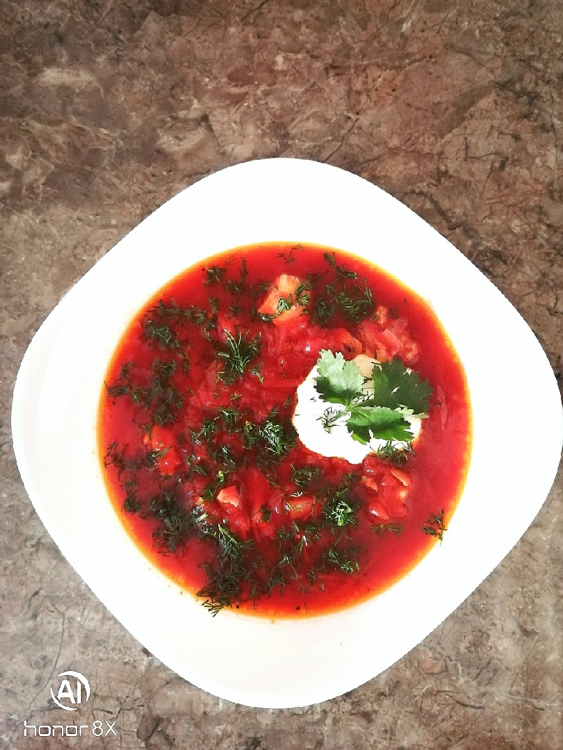 Борщ с фасолью