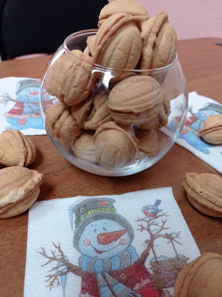 Орешки со сгущёнкой и бананом