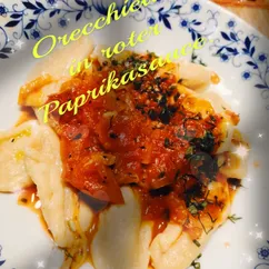 Orecchiette in roter Paprikasauce / Оречитте под красным соусом