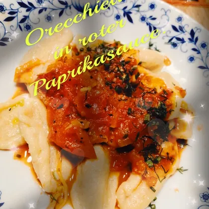 Orecchiette in roter Paprikasauce / Оречитте под красным соусом