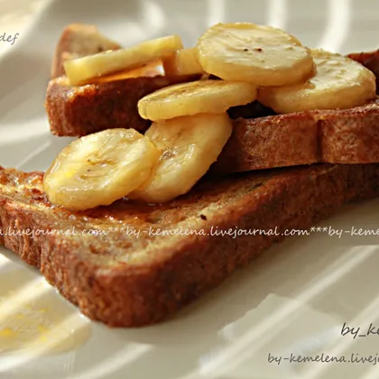 Карамельный соус с бананами для тостов и блинов #кулинарныймарафон