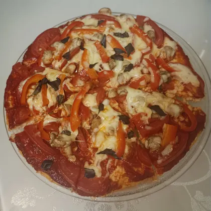 Вегетарианская пицца на тесте Моцарелла 🍕