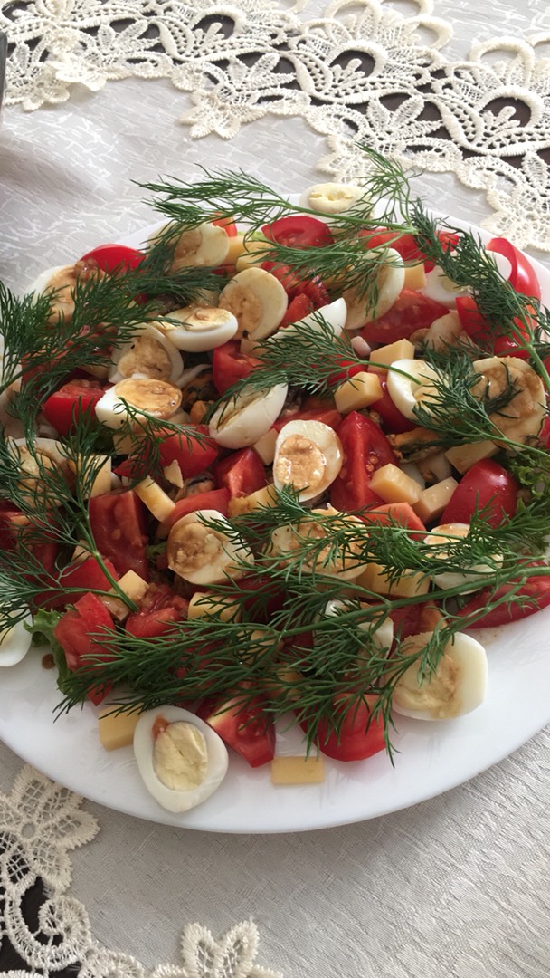 Салат с морепродуктами – пошаговый рецепт приготовления с фото