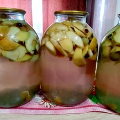 Компот яблоки + клюква + крыжовник
