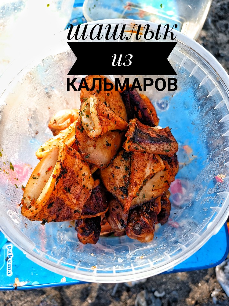 Шашлык из кальмаров