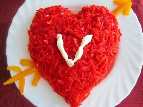 Салатик «Сердечная валентинка» : Салаты