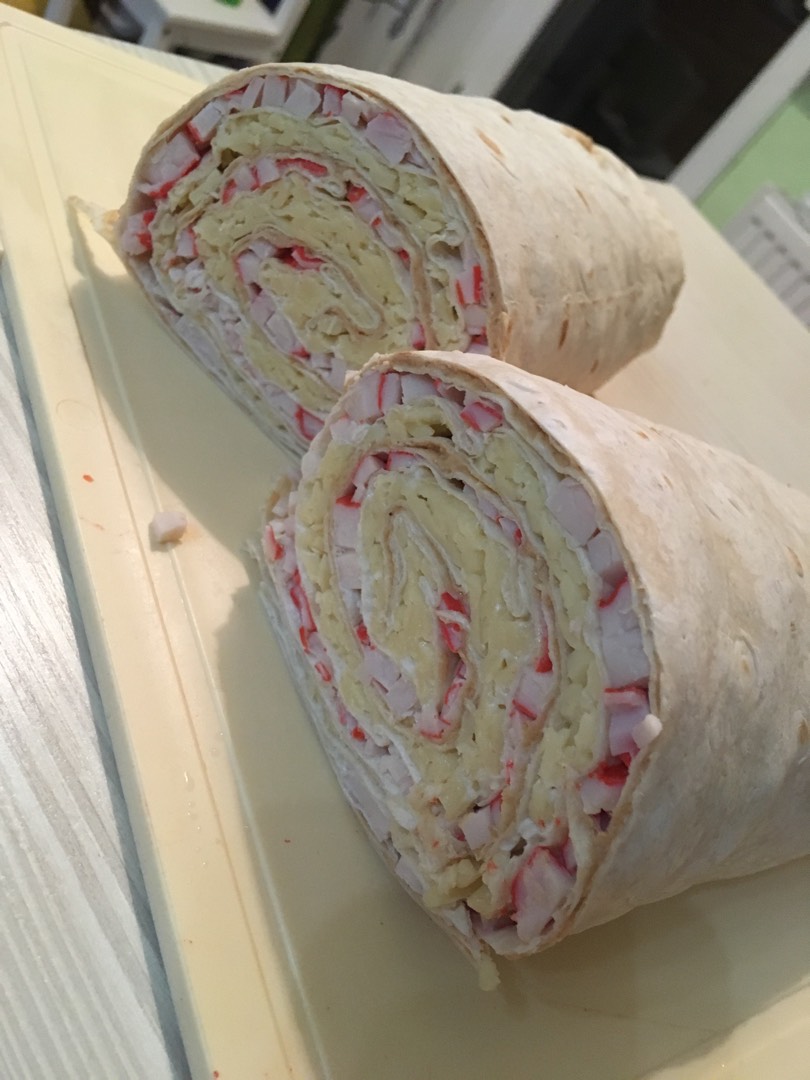 Рулет с крабовыми палочками #кулинарныймарафон