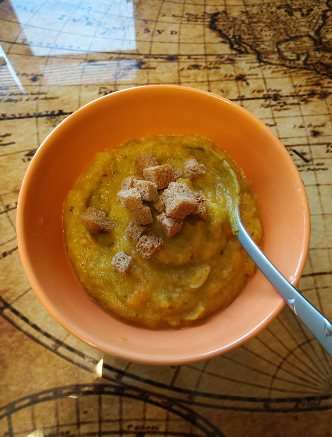 Тыквенное пюре с кинзой