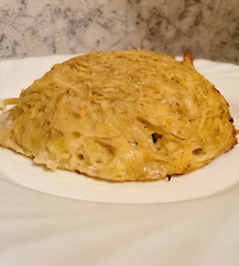 Фаршированный картофель с сыром и грибами