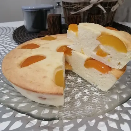 Нежнейший творожный пирог с абрикосами
