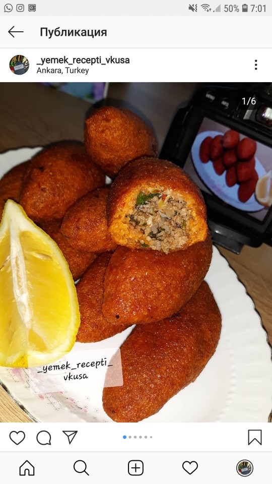 Içli köfte- блюдо турецкой кухни, булгур с начинкой