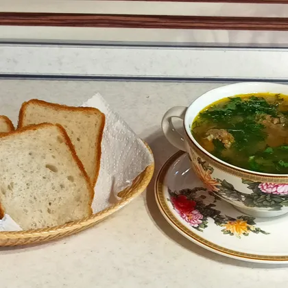 Суп с фрикадельками и булгуром