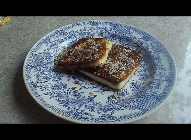 Жаренный адыгейский сыр с медом #спас