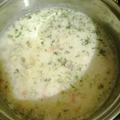 Сырный суп с молоком