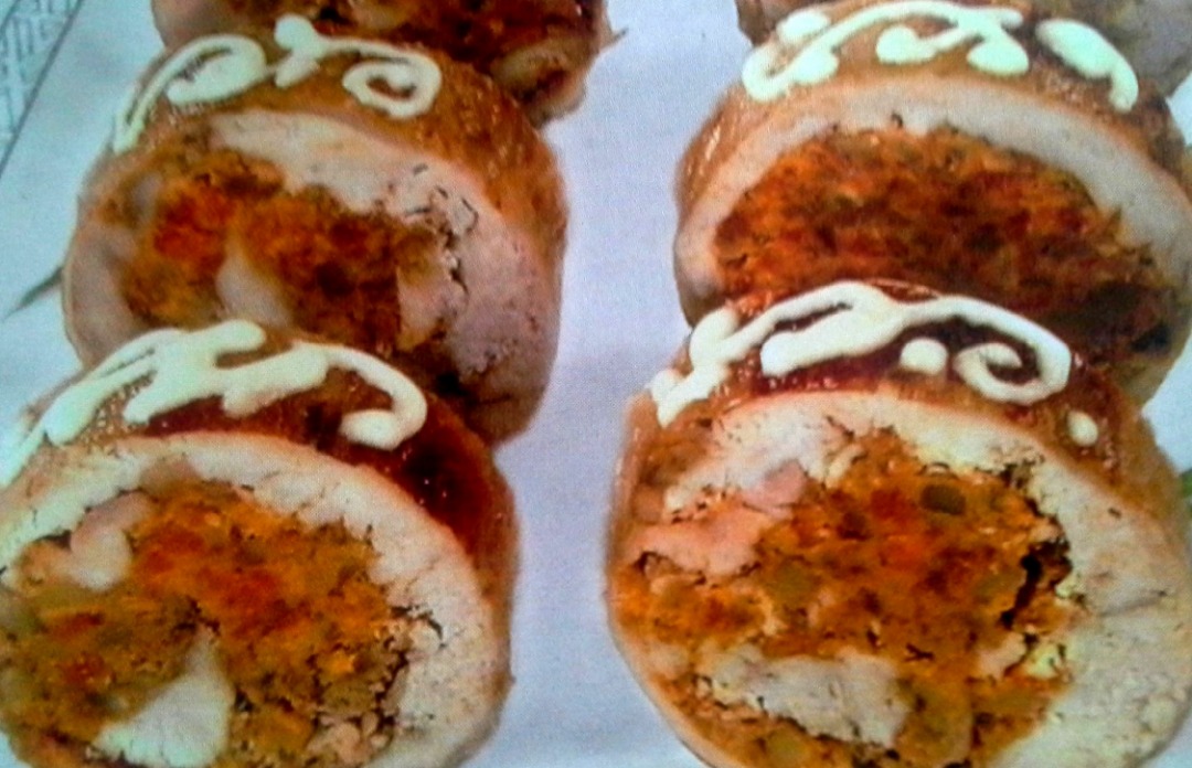 Рулет куриный с курагой  #люблюмясо  #мяснойрулет