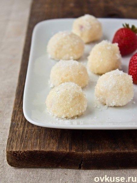 Трюфели из йогурта и белого шоколада