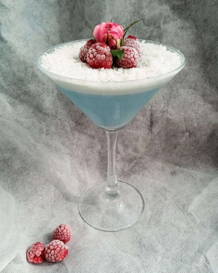 Blue PANNA cotta. Голубая панна котта