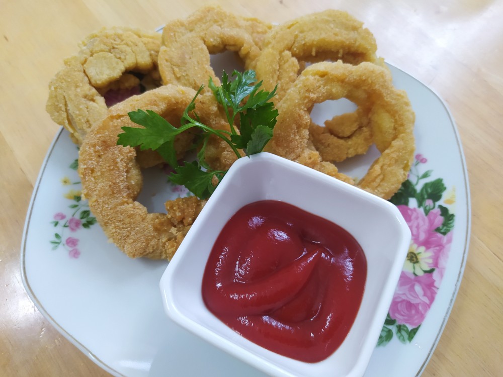 Луковые кольца в кляре