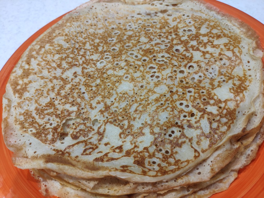 Заварные блинчики с овсяной мукой