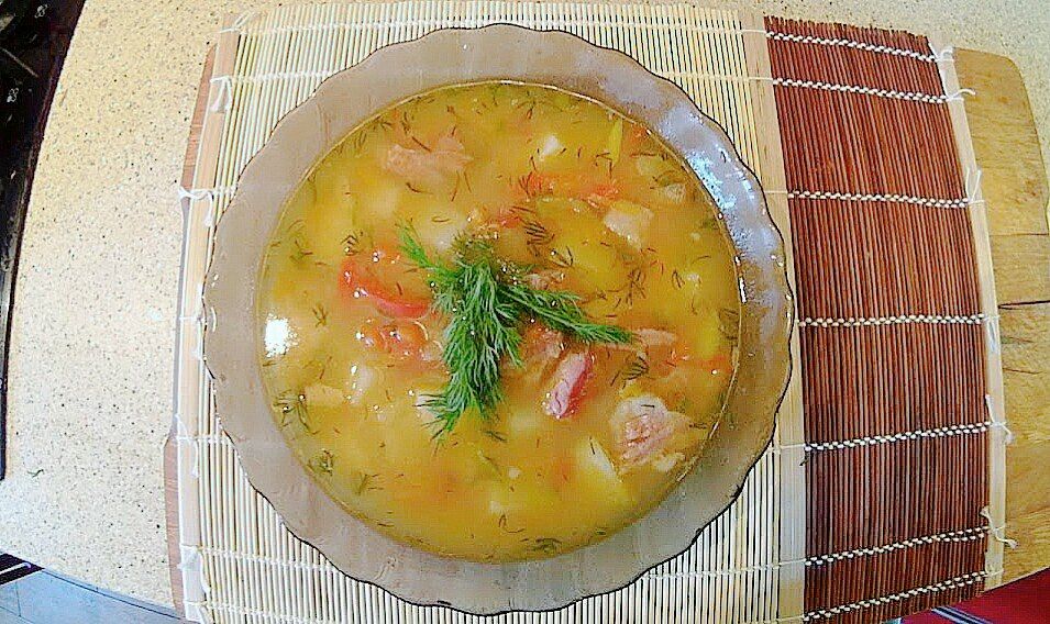 Постный гороховый суп - вкусный, наваристый, без замачивания